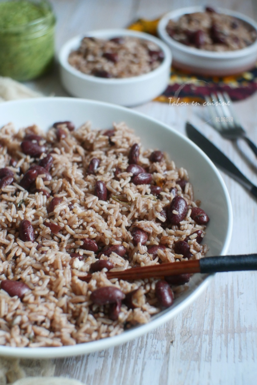 Riz collé Haïtien Tabou en cuisine