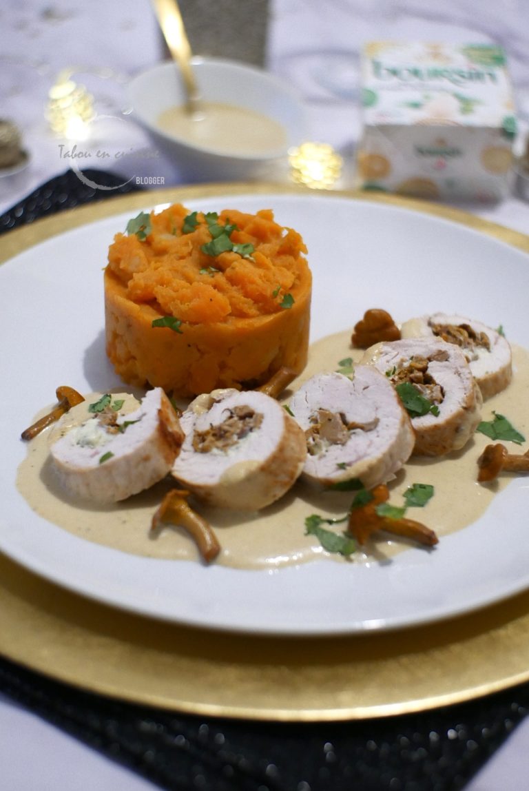 Ballotine De Dinde Farcie Aux Girolles Et Boursin, écrasé De Patates ...